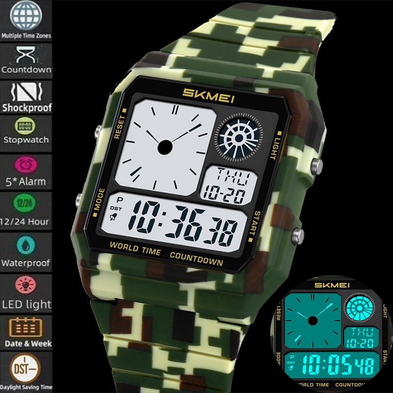 Tide Watch Surf - Skmei 5, будильник, мужские военные спортивные