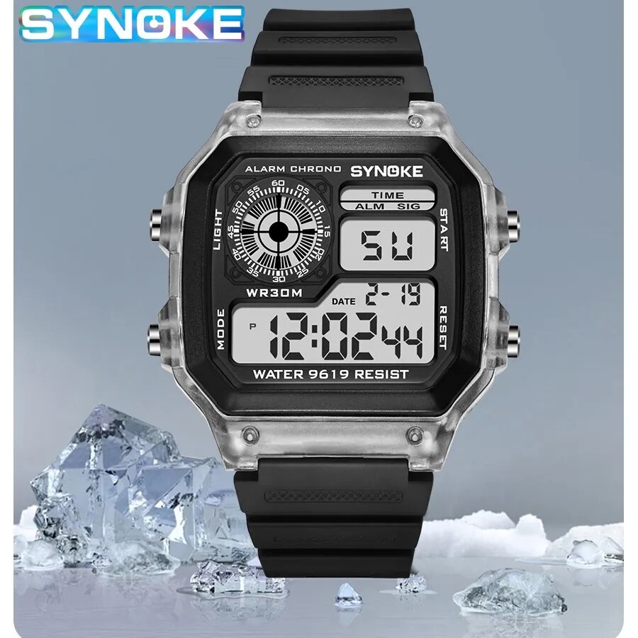 Tide Watch Surf - SYNOKE цифровые часы мужские спортивные светящиеся
