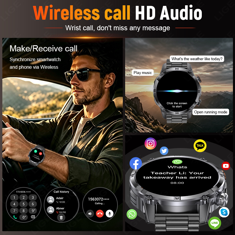 Прочные мужские умные часы для – обзор и цена Smartwatch Running Watches For Men