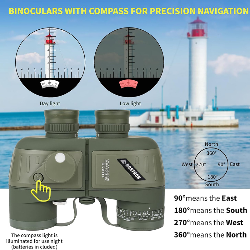 Бинокль 10x50, морской, военны – обзор и цена Tide Watch Surf