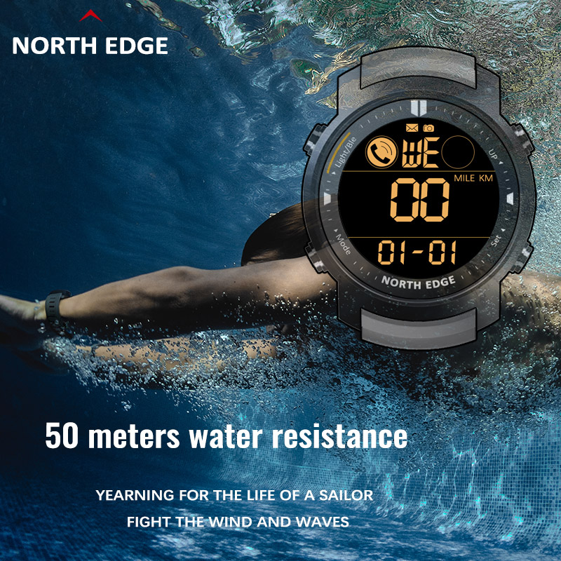 Мужские умные часы NORTH EDGE, – обзор и цена Smartwatch Running Watches For Men