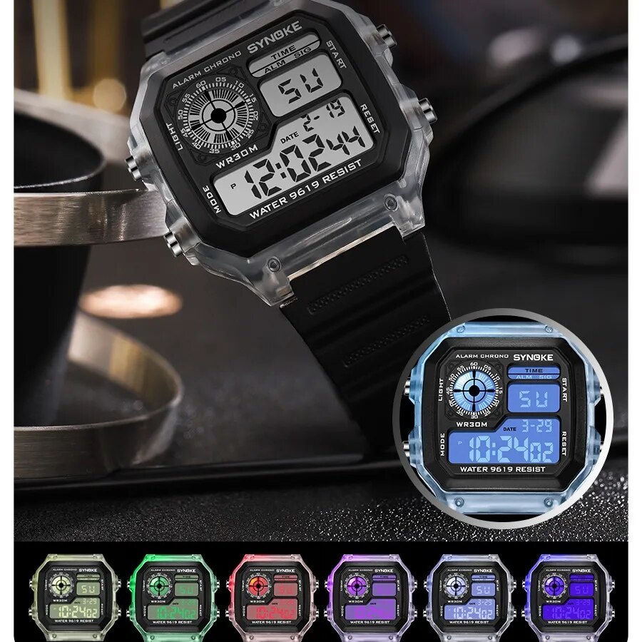 SYNOKE цифровые часы мужские с – обзор и цена Tide Watch Surf