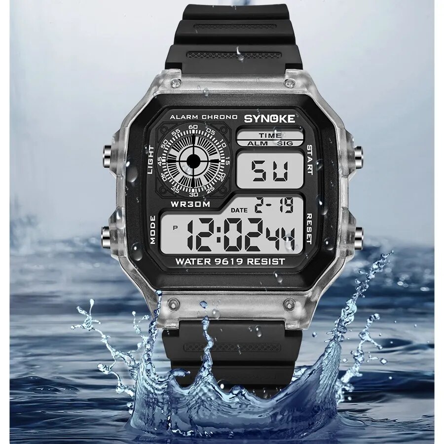 SYNOKE цифровые часы мужские с – обзор и цена Tide Watch Surf