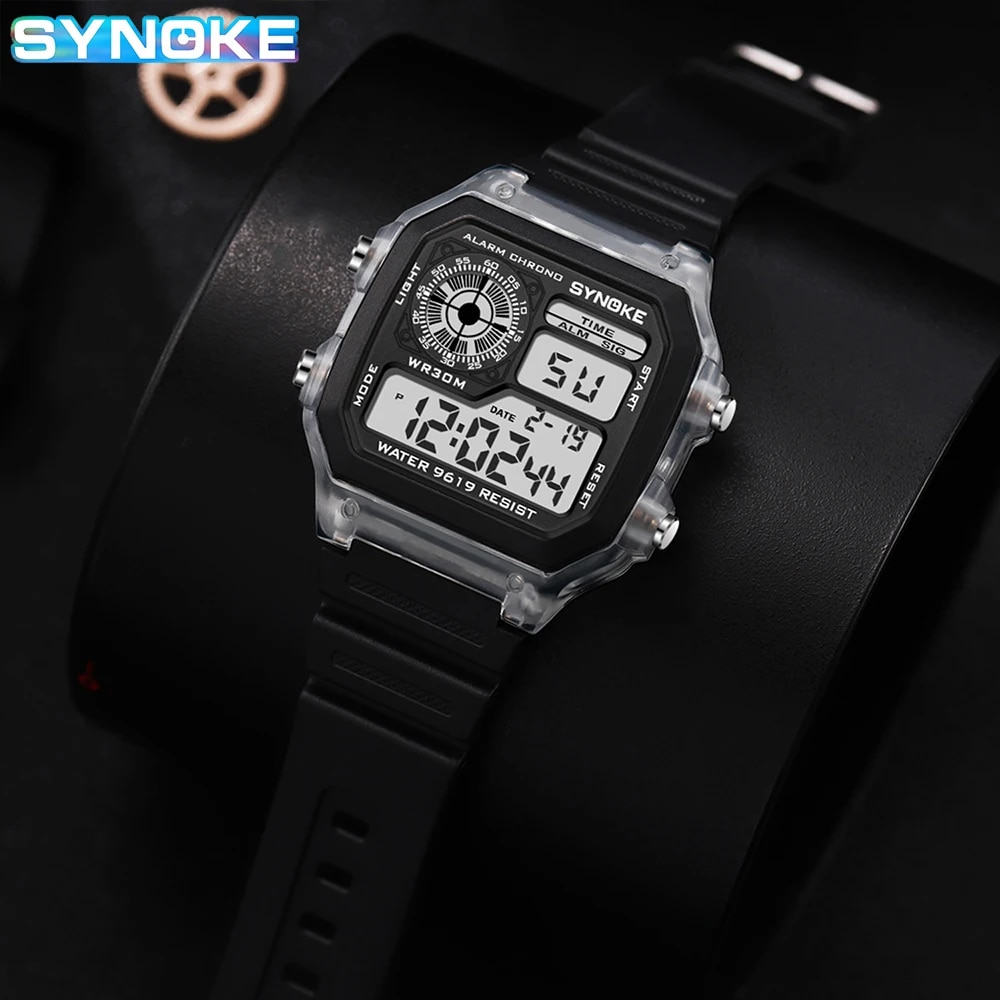 SYNOKE цифровые часы мужские с – обзор и цена Tide Watch Surf