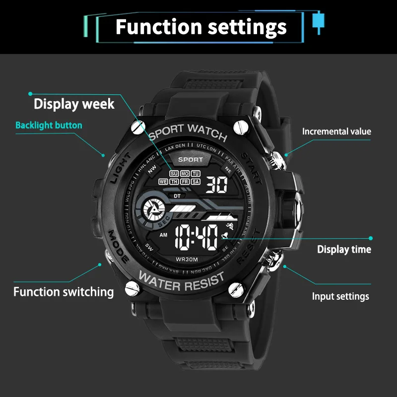 YIKAZE мужские спортивные часы – обзор и цена Tide Watch Surf